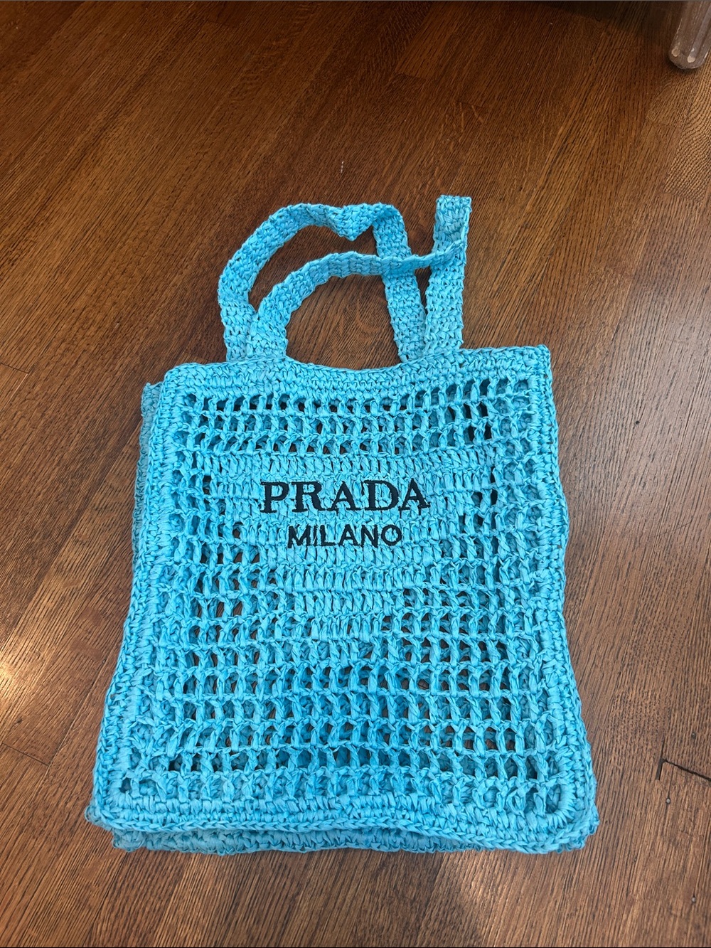 Crochet Tote Bag - Turquoise